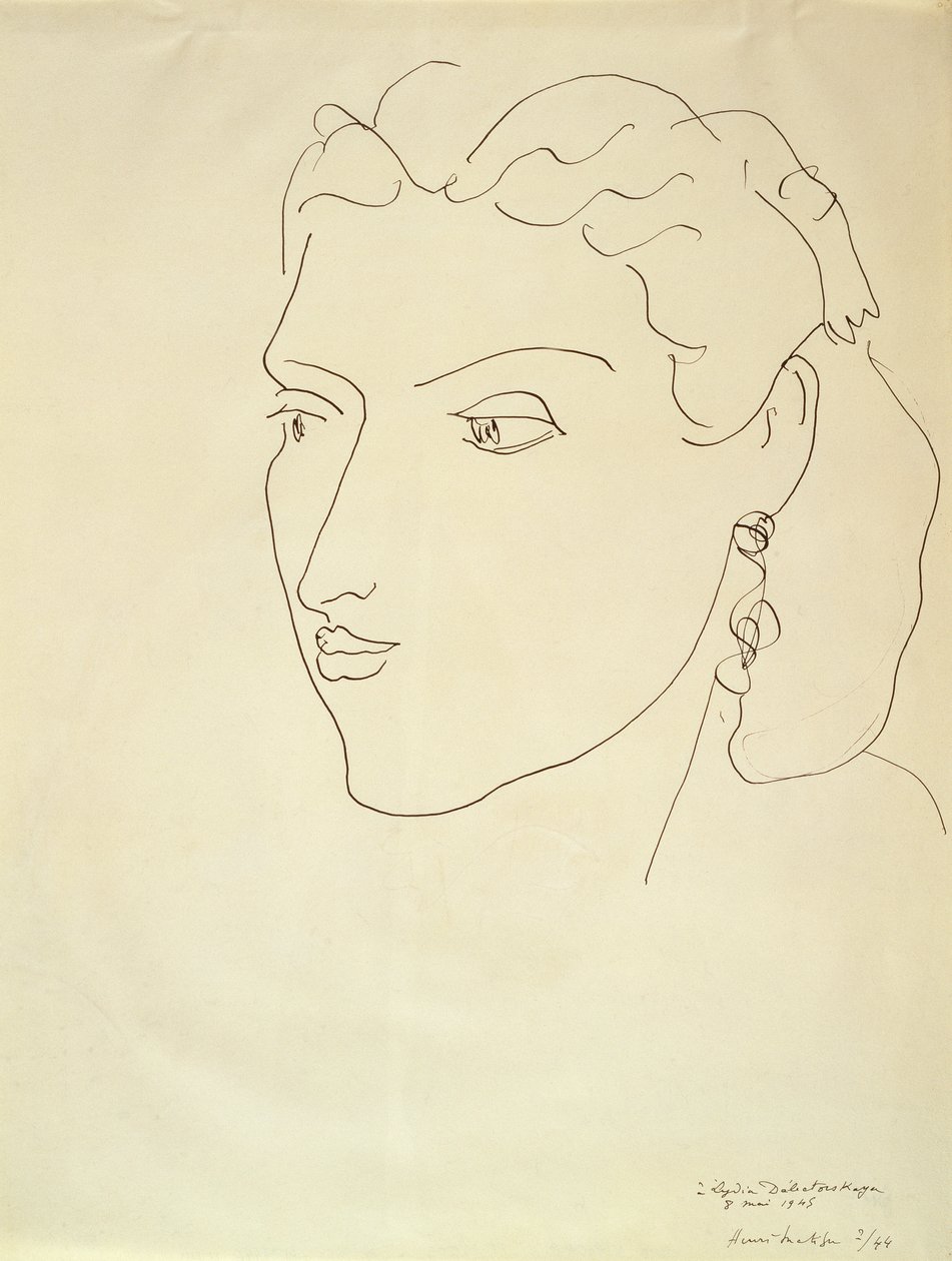 Portret van een vrouw door Henri Matisse