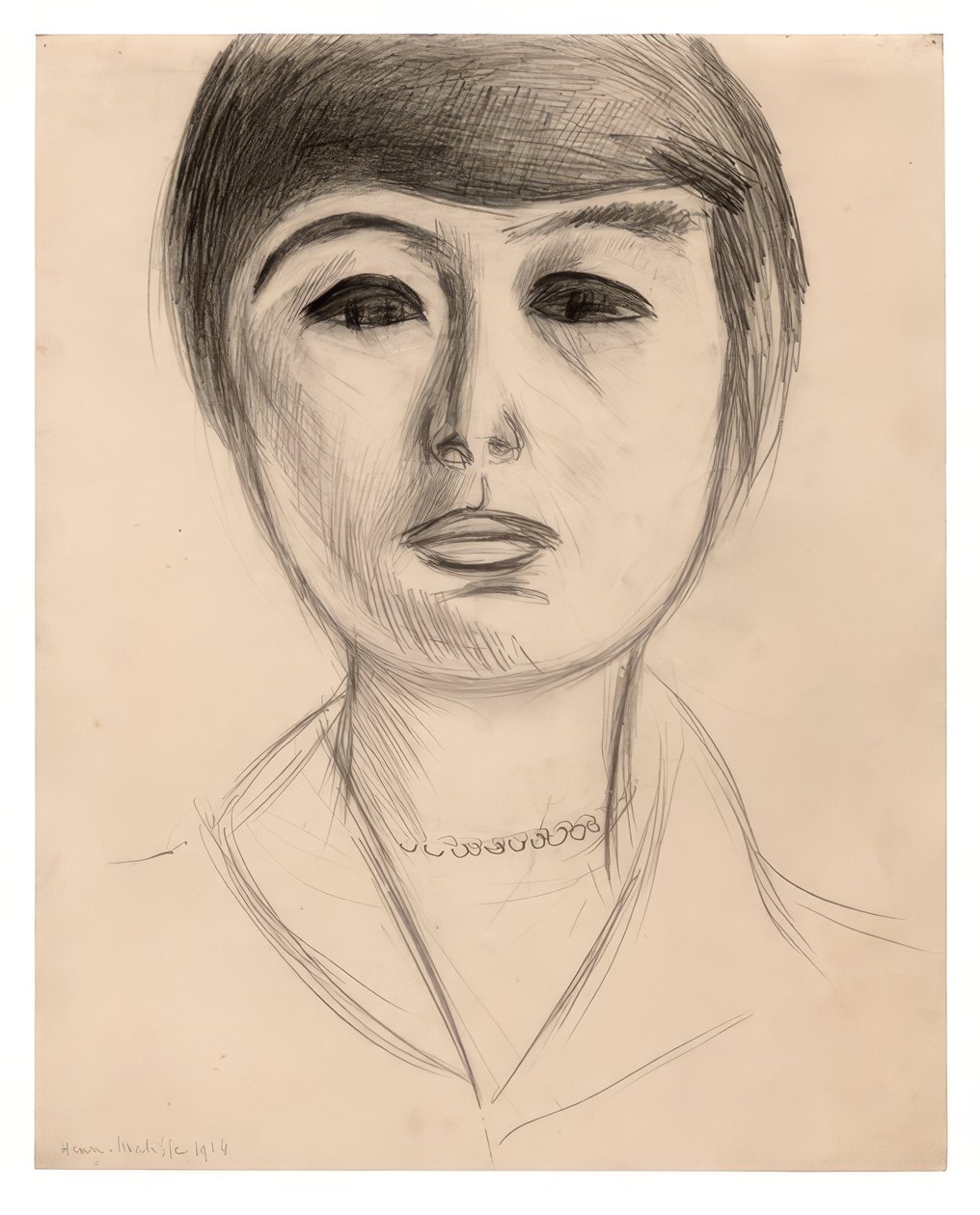Portret van een jonge vrouw (Elsa Glaser) door Henri Matisse