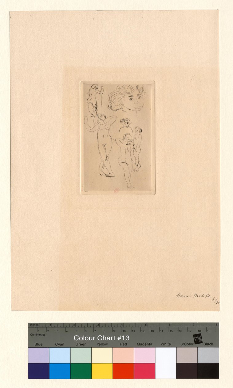 Vier naakten, twee hoofden door Henri Matisse