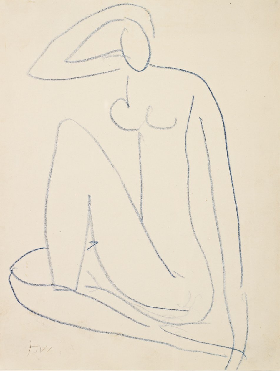 Zittende vrouwenfiguur door Henri Matisse