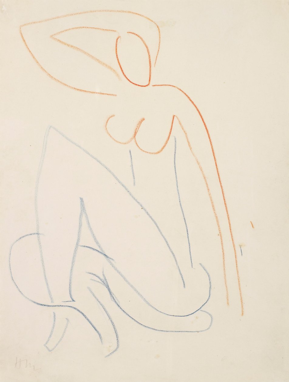 Zittende vrouwenfiguur door Henri Matisse