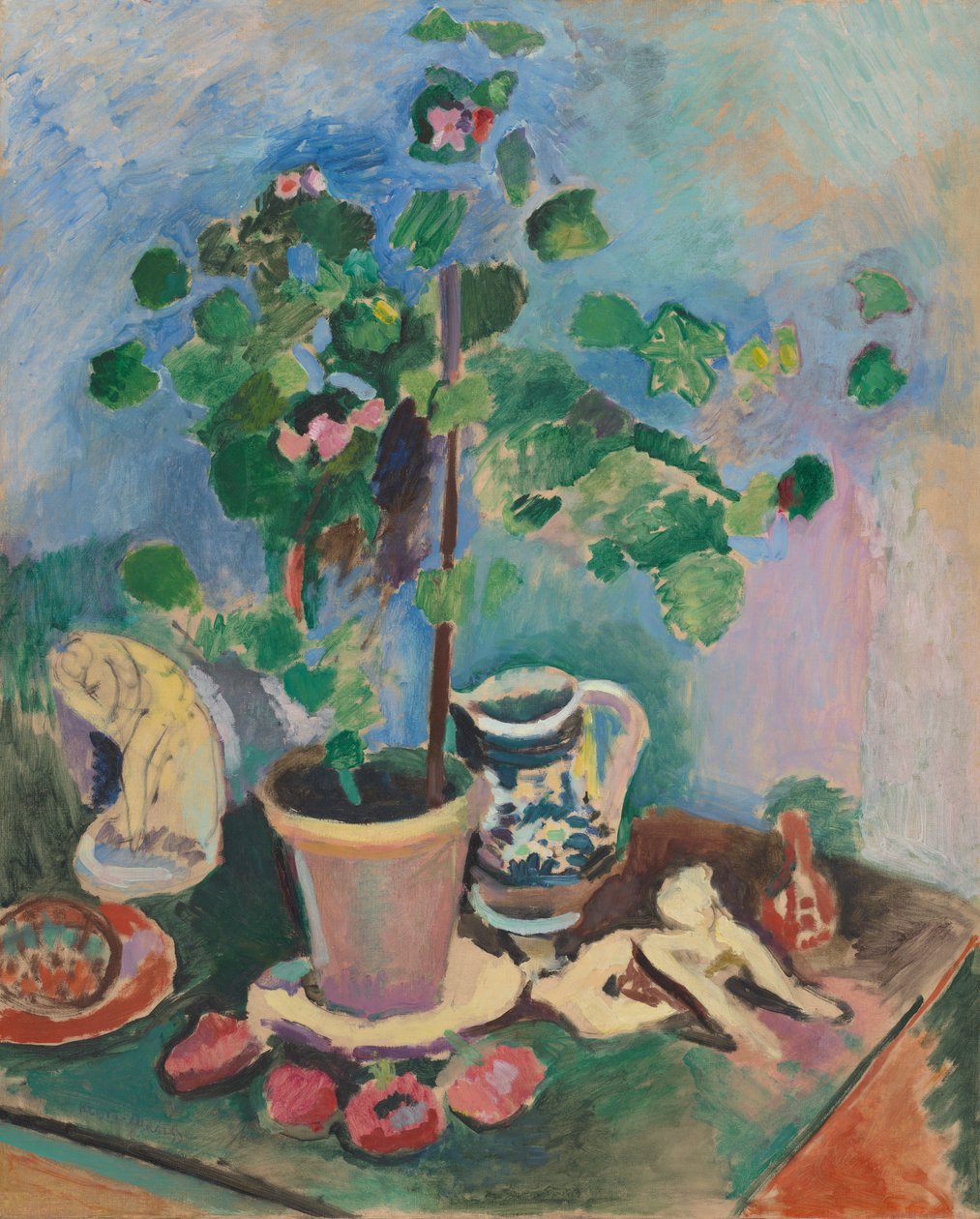 Stilleven met geranium door Henri Matisse