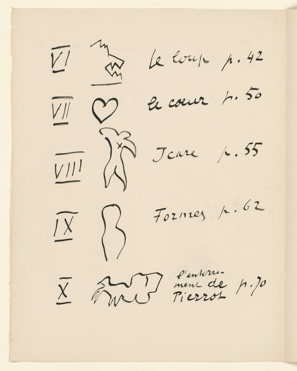 Tabel met afbeeldingen 2. Uit "Jazz". P. 150 door Henri Matisse