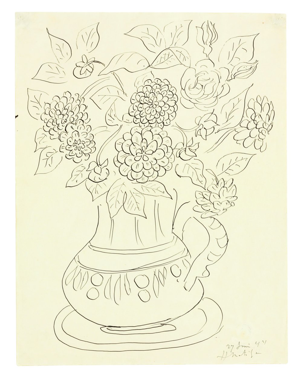Het boeket door Henri Matisse