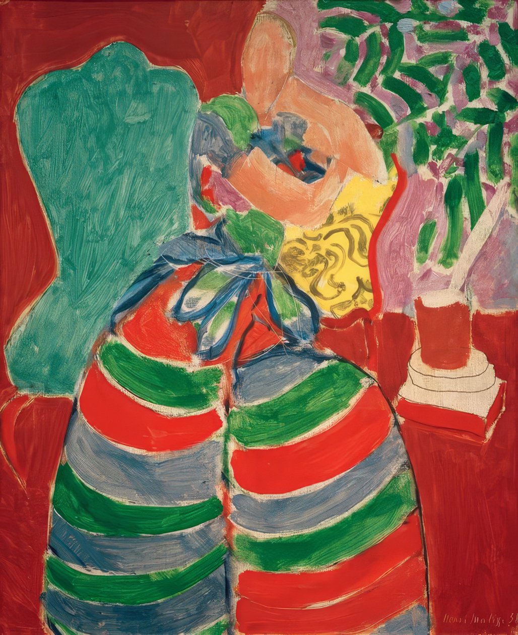 De gestreepte jurk door Henri Matisse