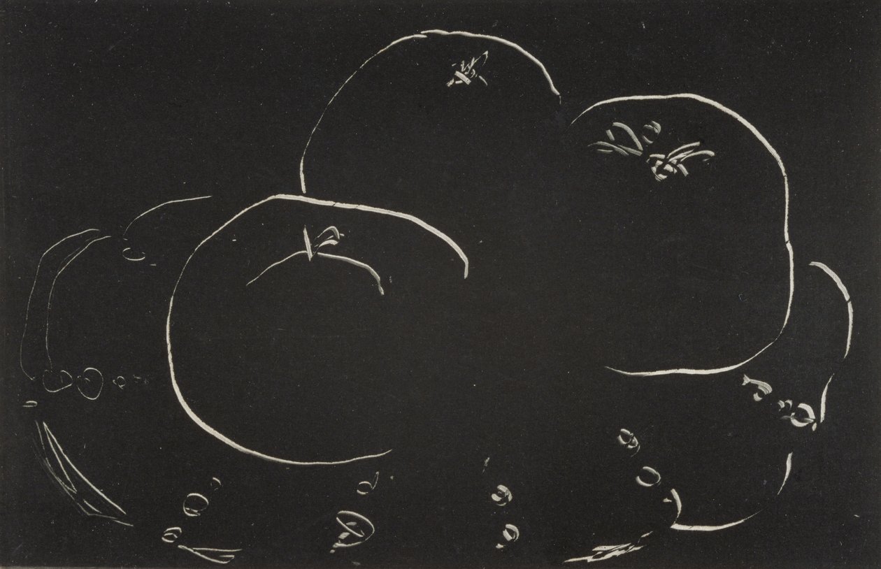 Drie appels en een bord door Henri Matisse