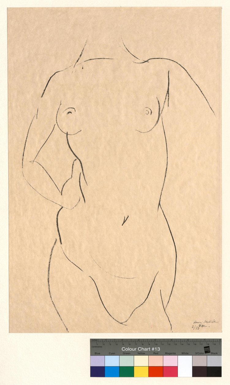 Bovenlichaam van voren gezien door Henri Matisse