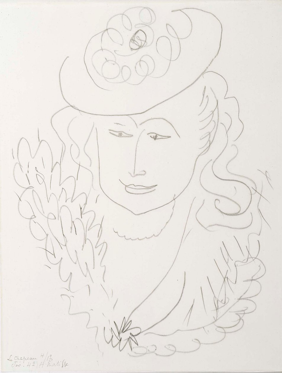 Vrouw met hoed door Henri Matisse
