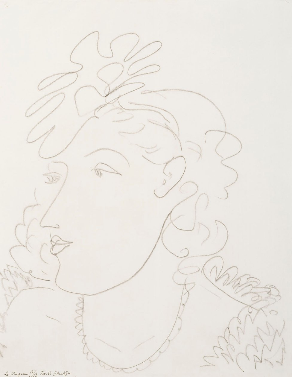Vrouw met hoed door Henri Matisse