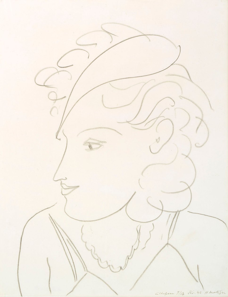 Vrouw met hoed door Henri Matisse