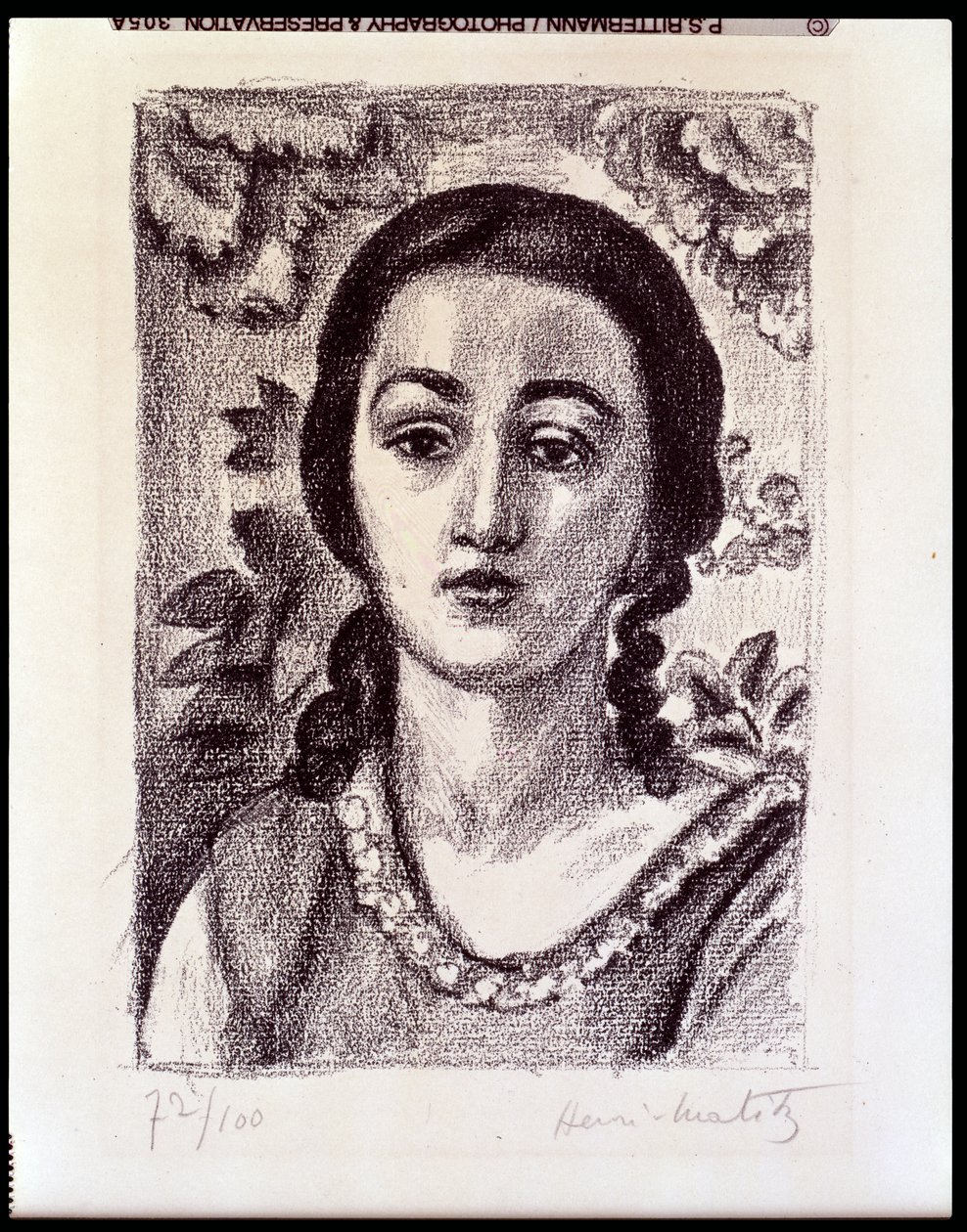 Jong meisje met bruine krullen door Henri Matisse