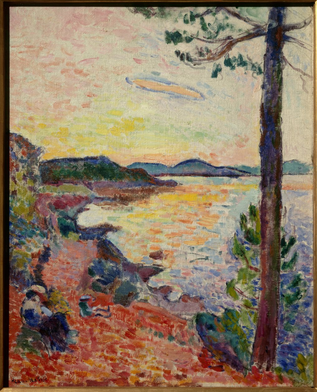 le gouter golfe de saint tropez 1904 (olieverf op doek) door Henri Matisse