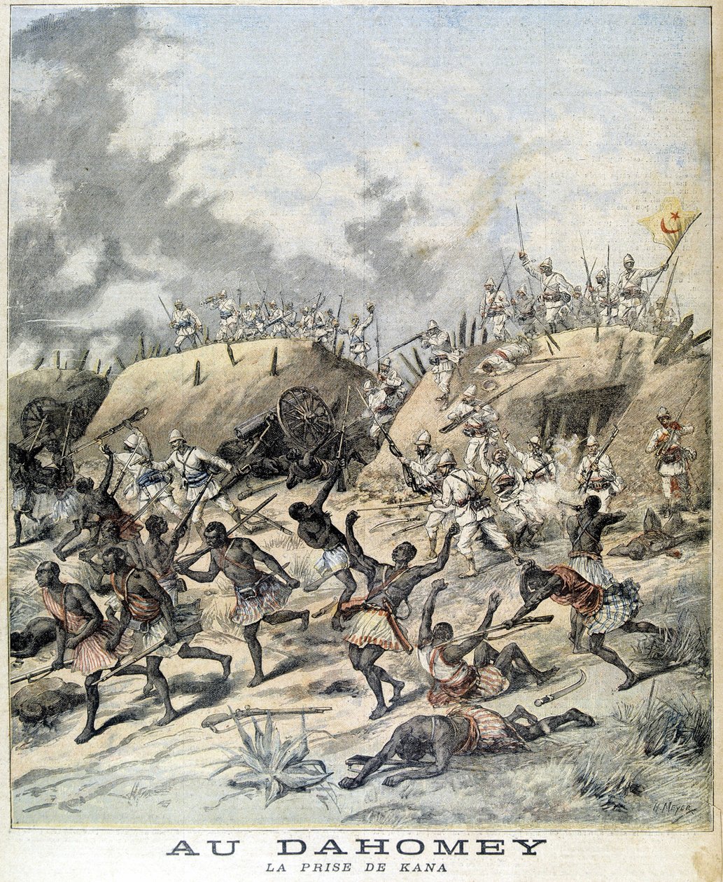 In Dahomey (nu Benin), de verovering van Kana - in 