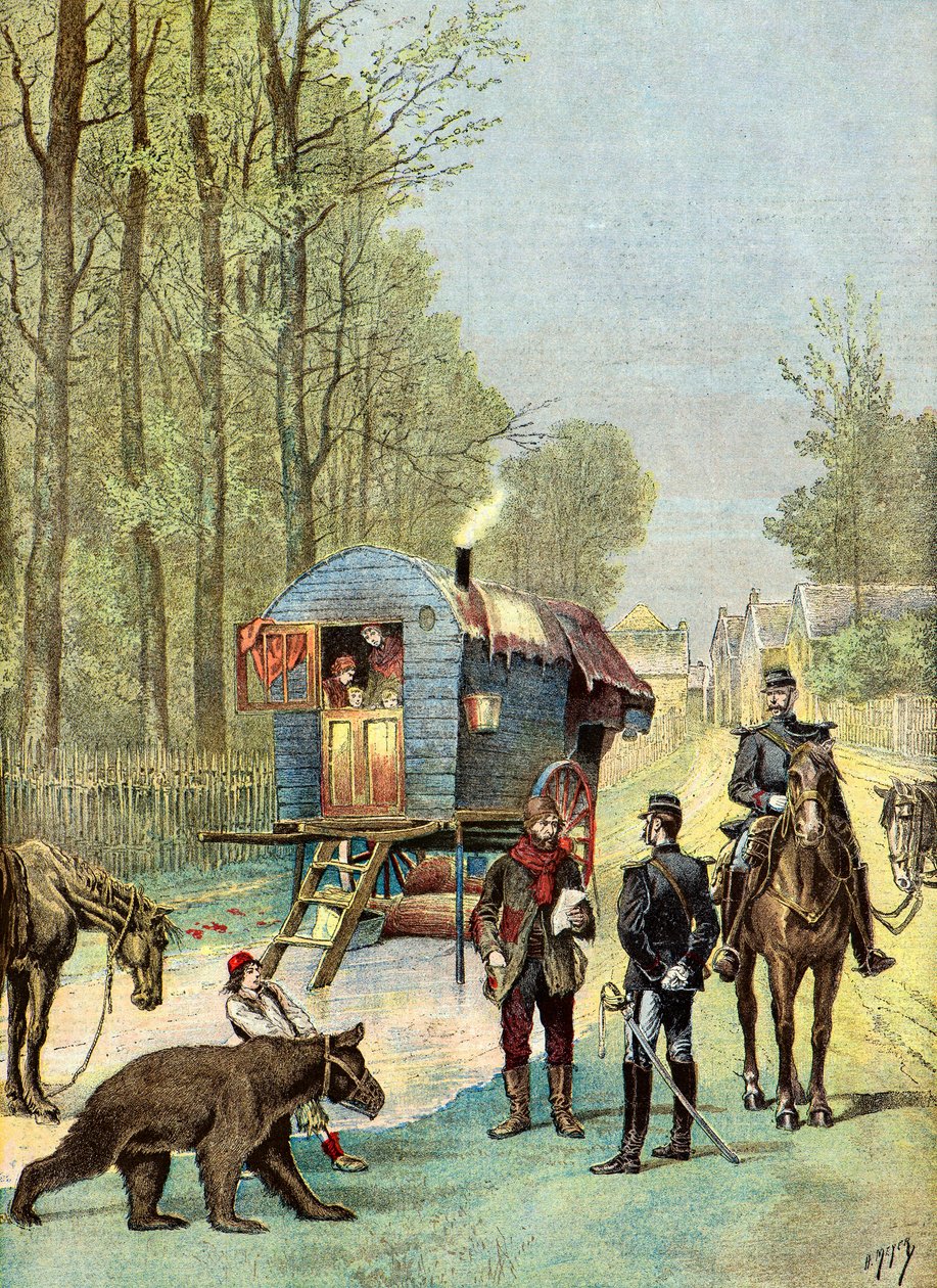 Boheemse volkstelling door de gendarmerie door Henri Meyer