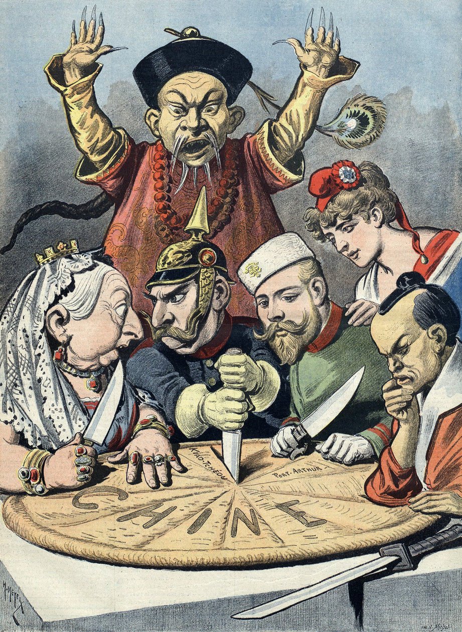 China imperialisme cartoon door Henri Meyer