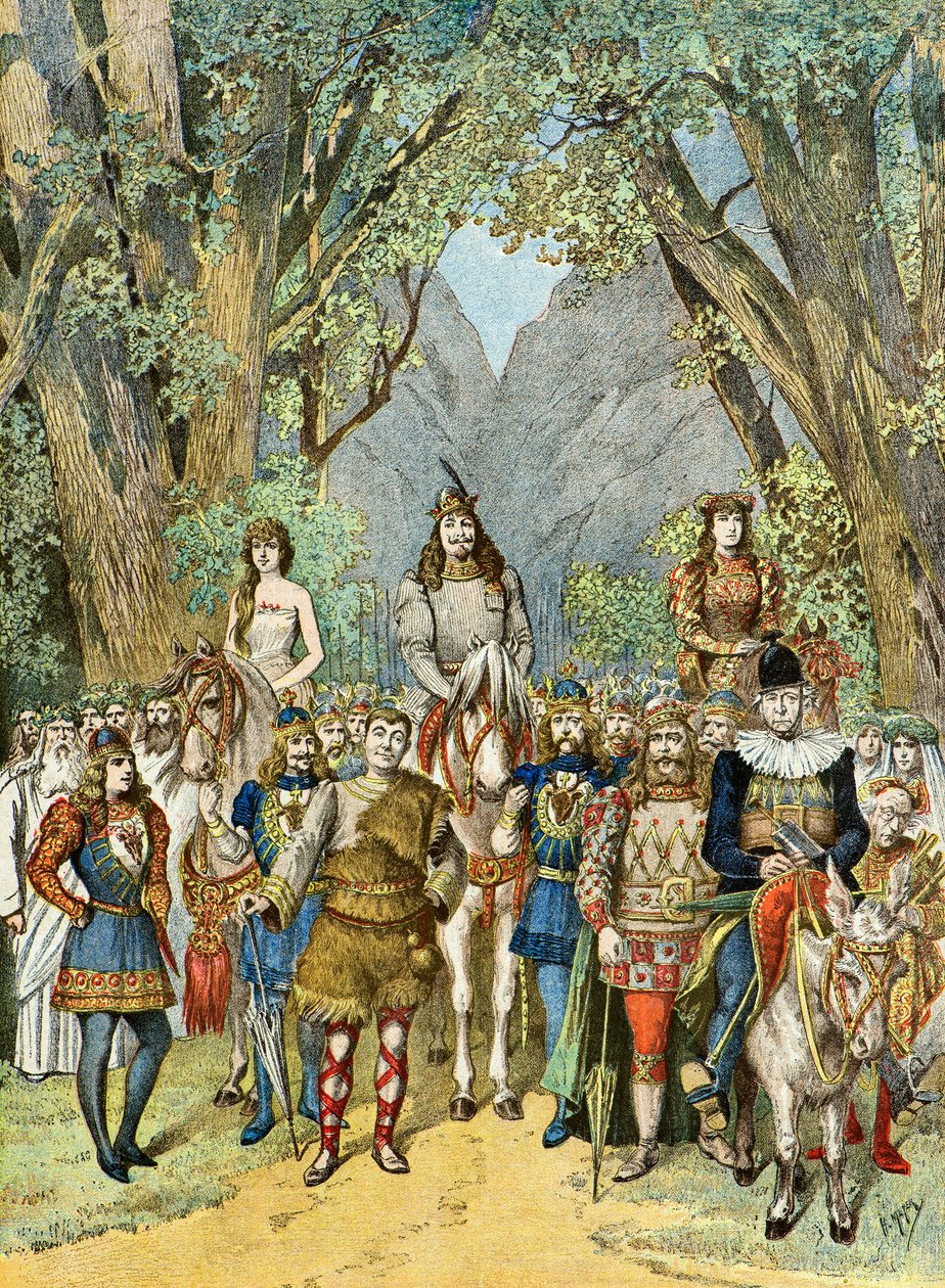 De groep van het theater des varietes in Parijs,1895 (Illustratie) door Henri Meyer
