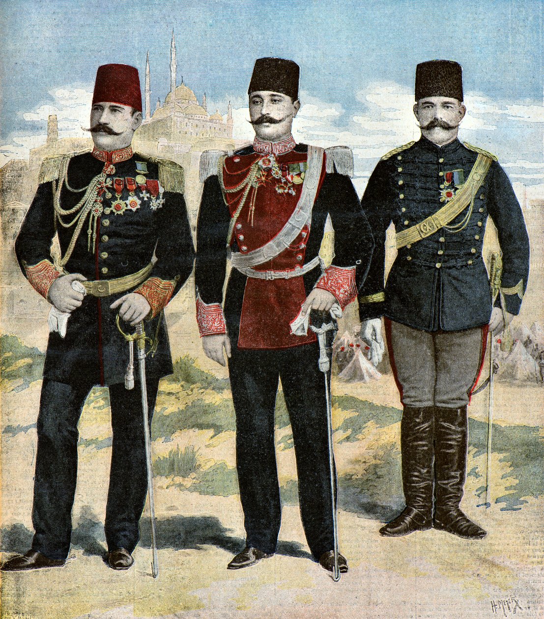 Officier van het Ottomaanse leger door Henri Meyer