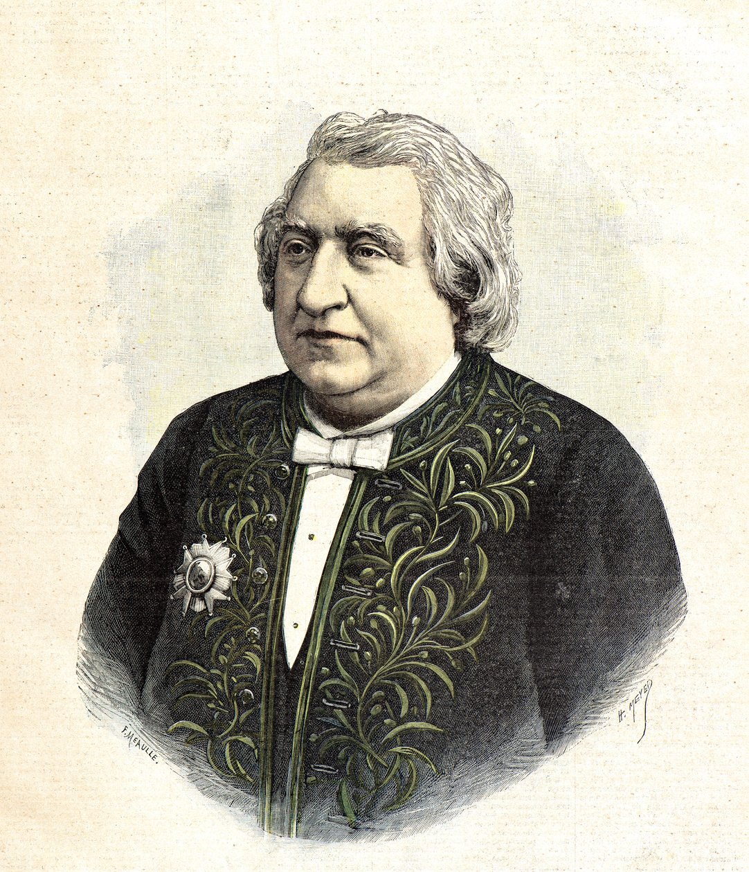 Portret van Ernest Renan door Henri Meyer