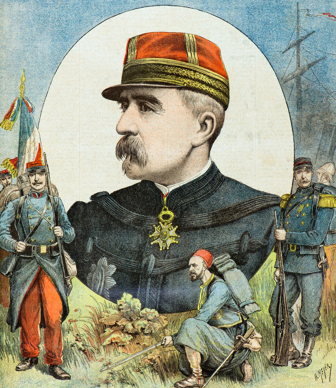 Portret van generaal Jacques Duchesne door Henri Meyer