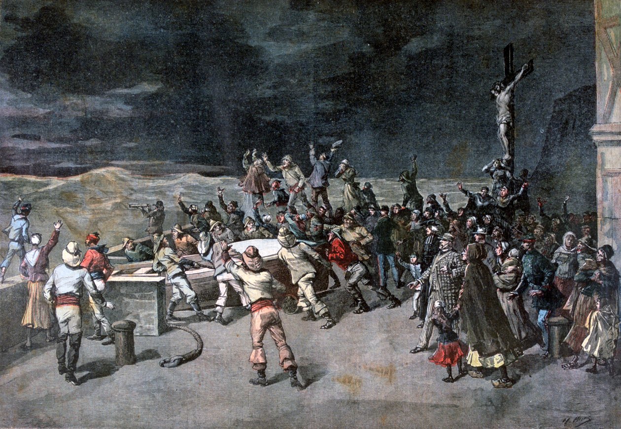 Scène zeven, de redding, uit het toneelstuk Maitre D