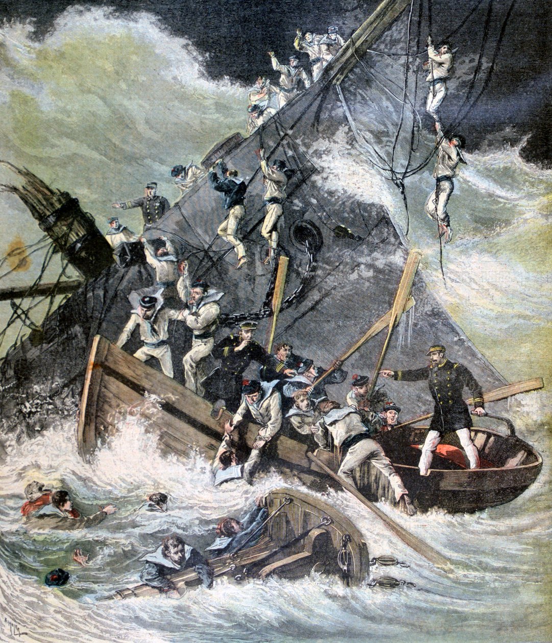Schipbreuk van de La Bourdonnais, Sainte Marie, Madagaskar, 1893 door Henri Meyer