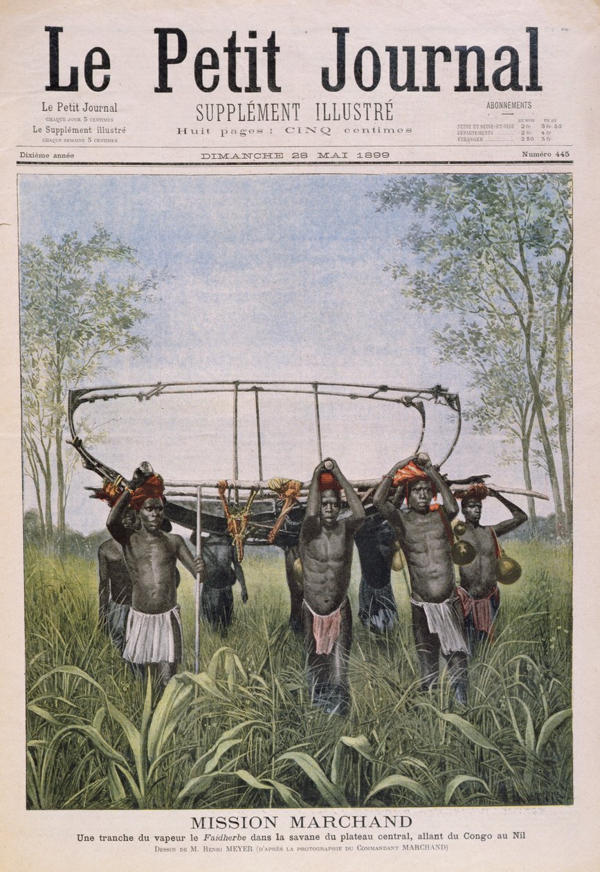 De Marchand-missie reist van de Congo naar de Nijl, uit Le Petit Journal, 28 mei 1899 door Henri Meyer