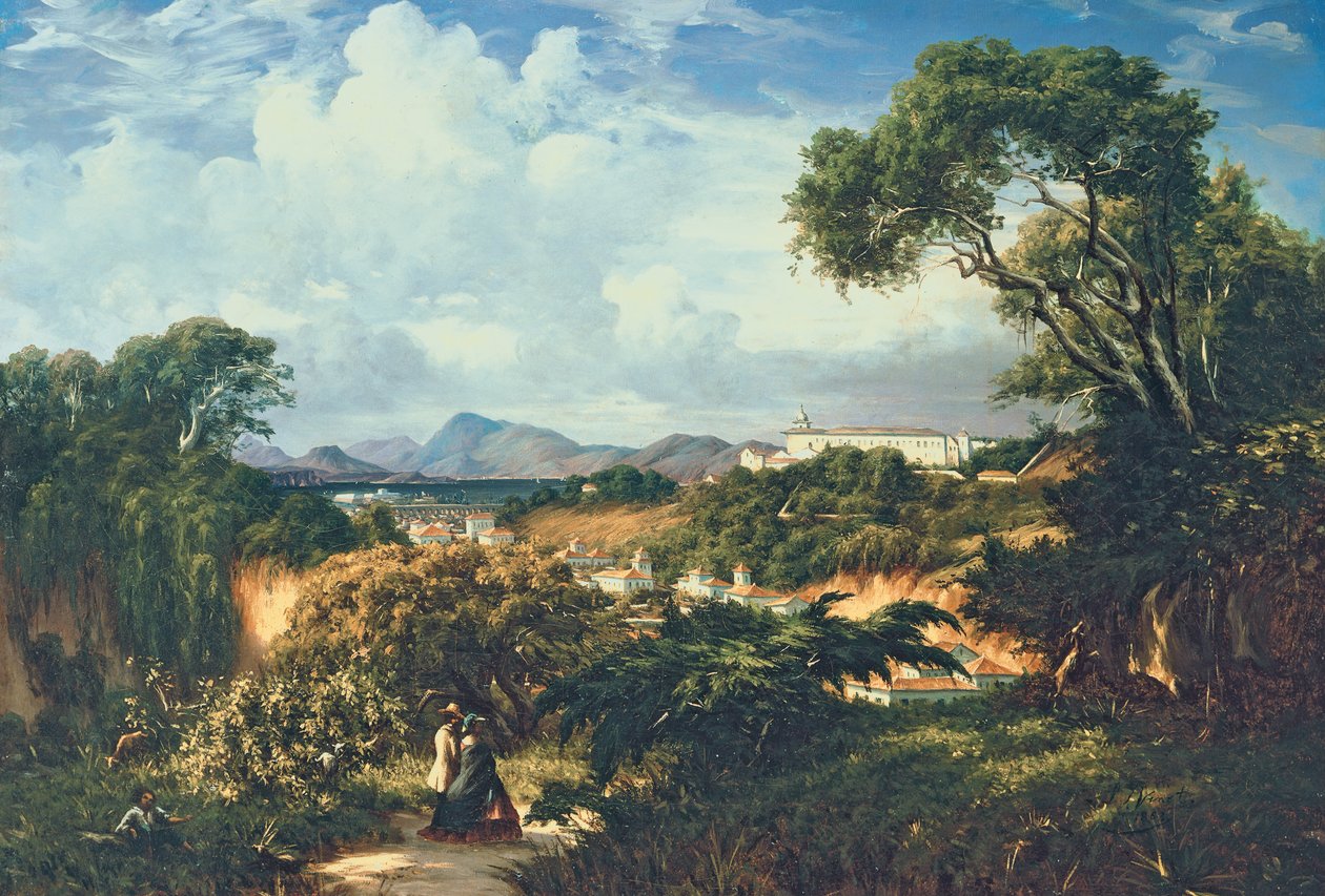 Uitzicht op het Santa Teresa Klooster vanaf de hoogten van Paula Matos door Henri Nicolas Vinet