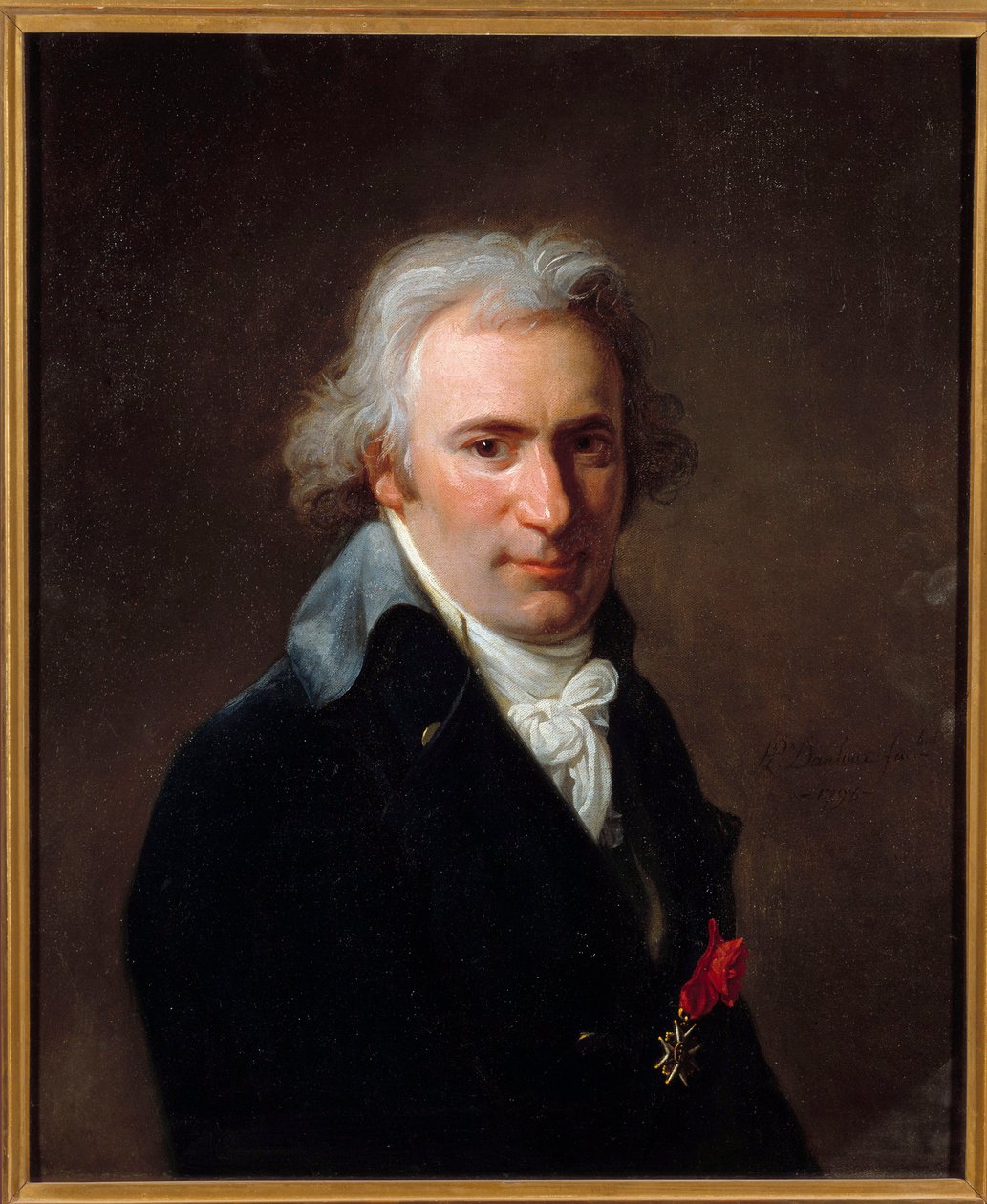 Portret van Jean Baptiste Canthaney genaamd Clery (1759-1809) kamerheer van Lodewijk XVI in de tempel door Henri Pierre Danloux