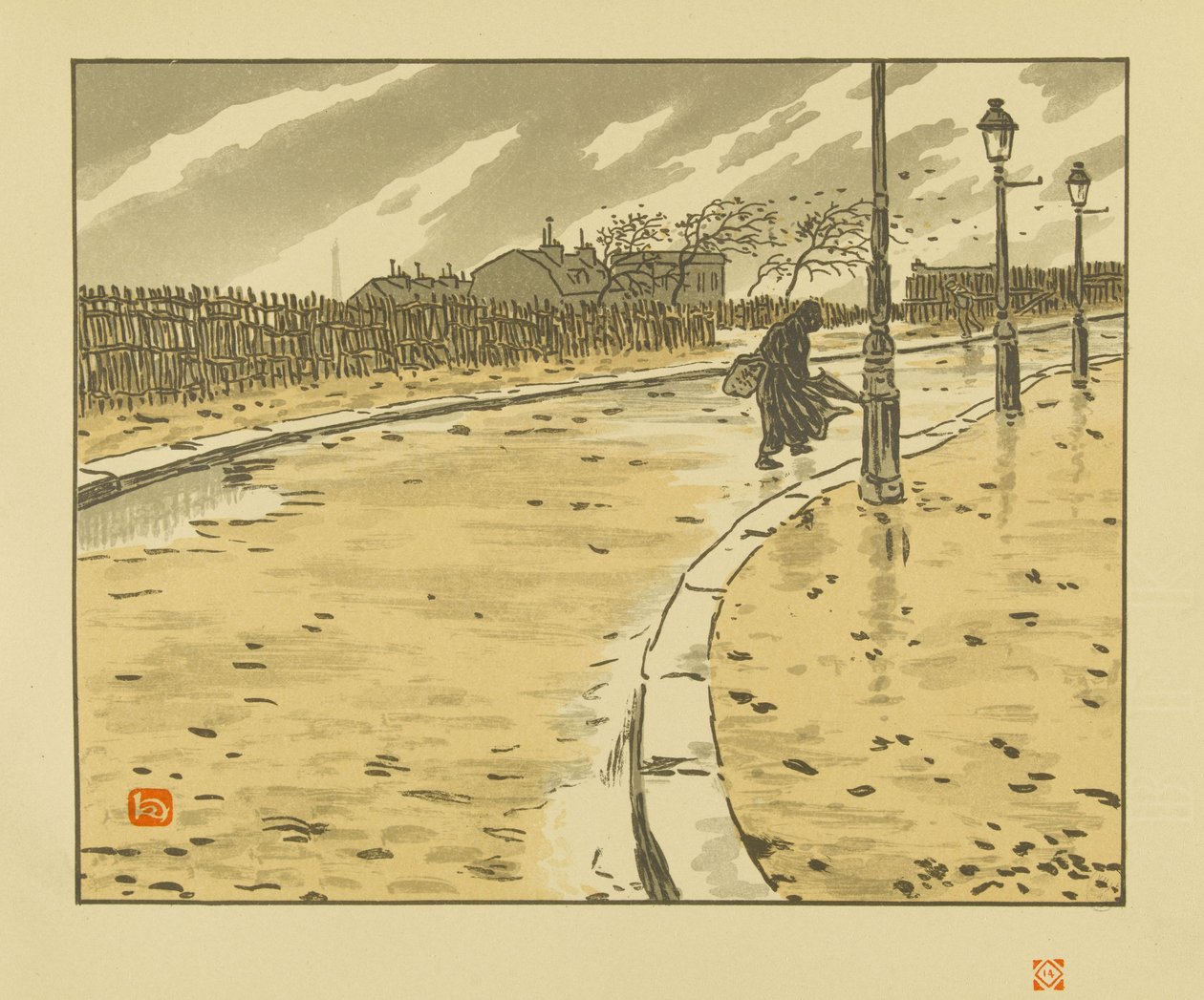 Van de Lamarkstraat [De zesendertig gezichten op de Eiffeltoren] door Henri Rivière