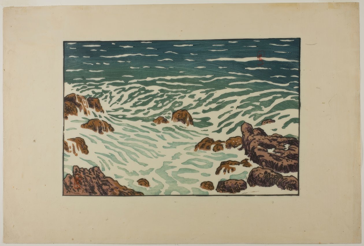 Kleine golf stijgend, Pointe de la Haye door Henri Rivière