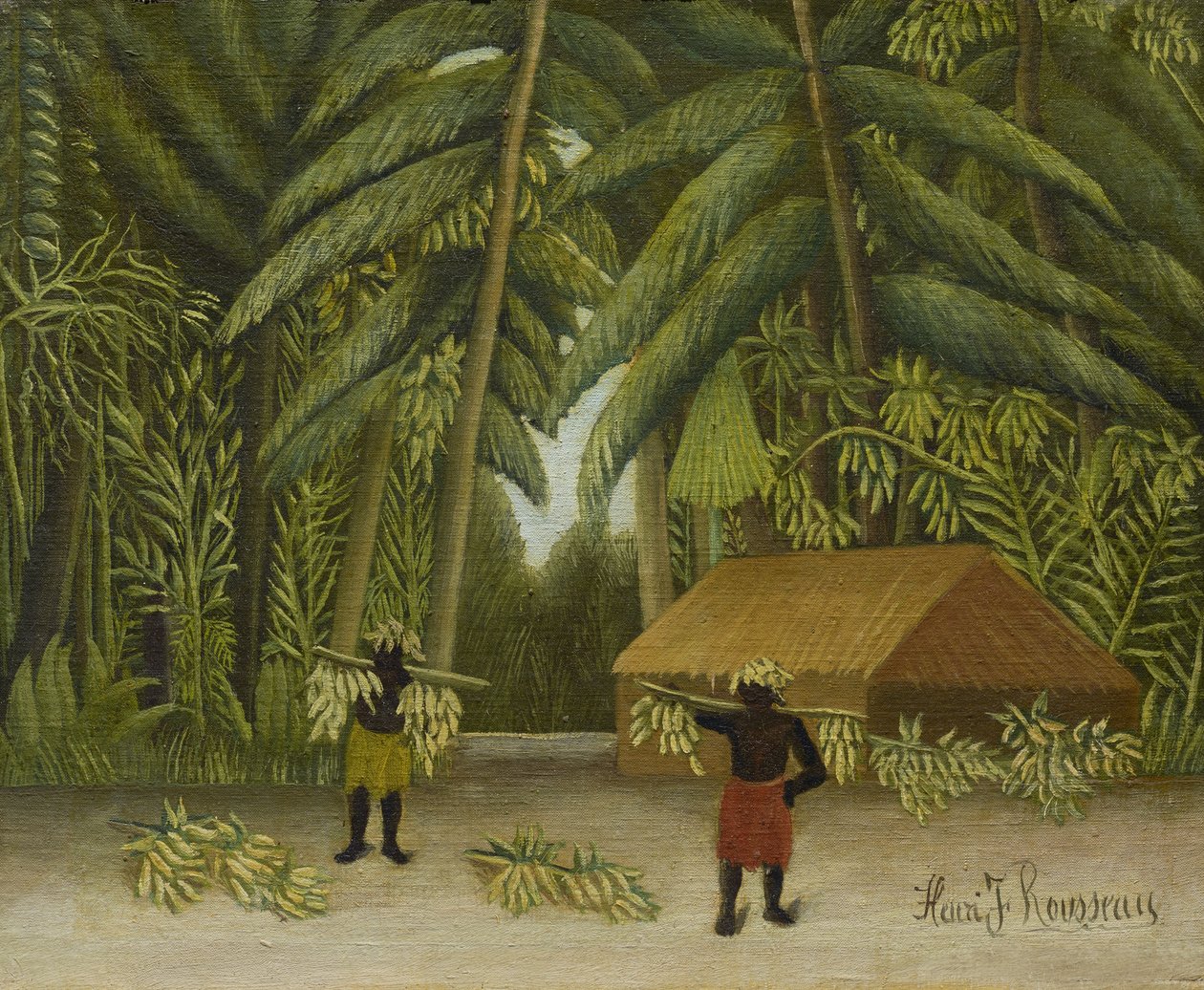 Bananenoogst door Henri Rousseau
