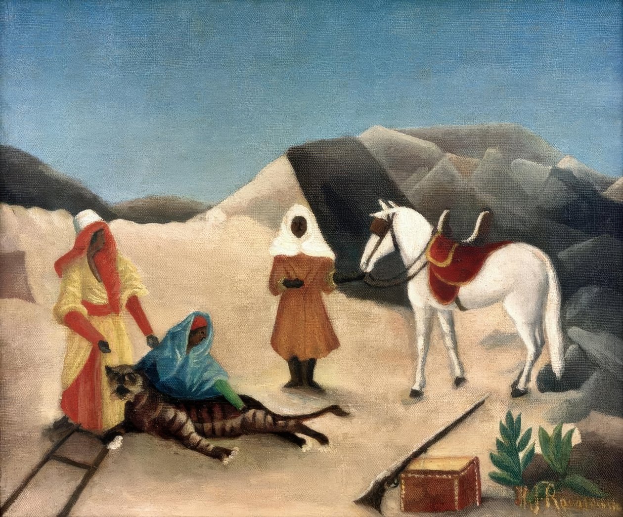 De tijgerjacht door Henri Rousseau
