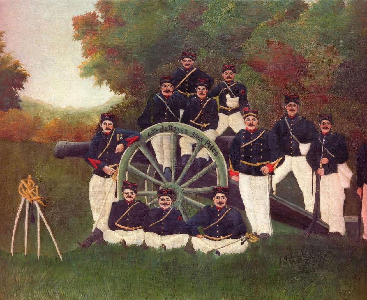 De Artilleristen door Henri Rousseau