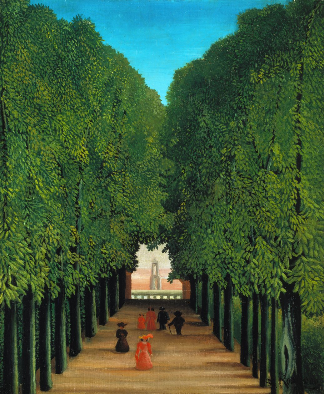 De Avenue in het Park in Saint Cloud door Henri Rousseau