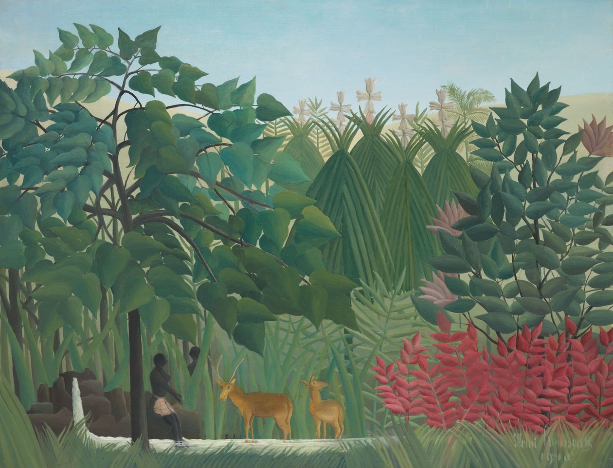 De waterval door Henri Rousseau