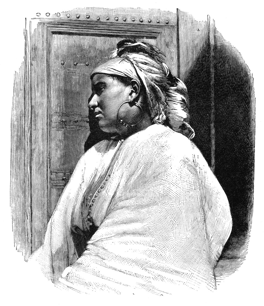 Een Arabische vrouw uit Tanger, Marokko, 1895 door Henri Thiriat