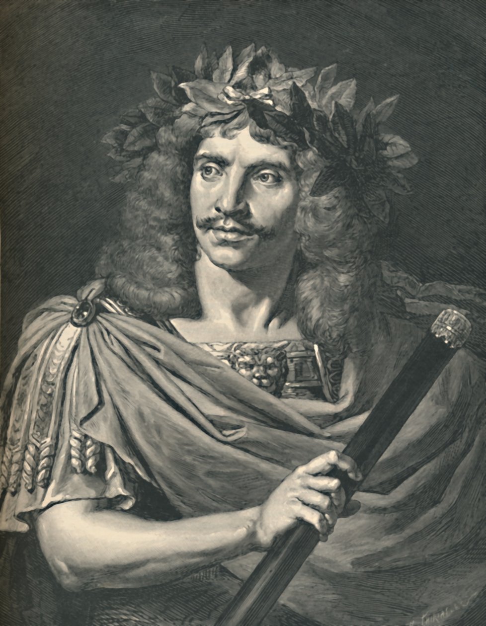 Molière als Julius Caesar in de tragedie van Pompée, 1886 door Henri Thiriat