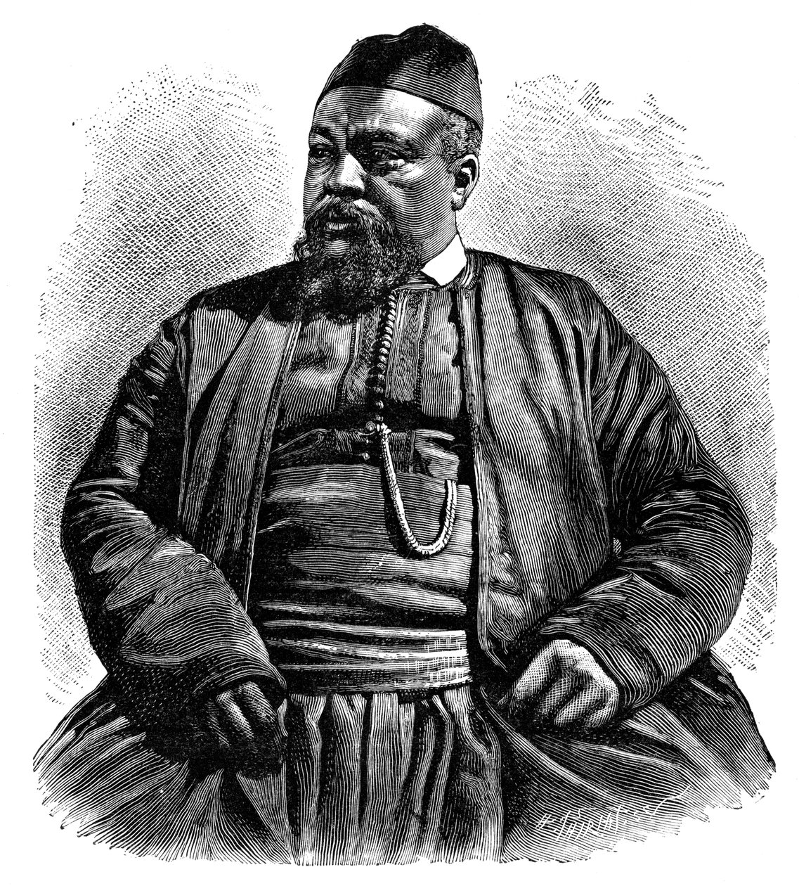 Mulai Tayeb, de Sheriff van Wezzan, Noord-Afrika, 1895 door Henri Thiriat