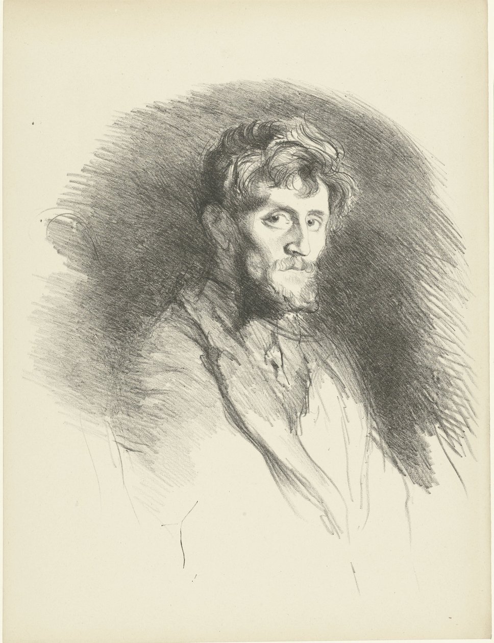 Portret van man met baard door Henri de Groux