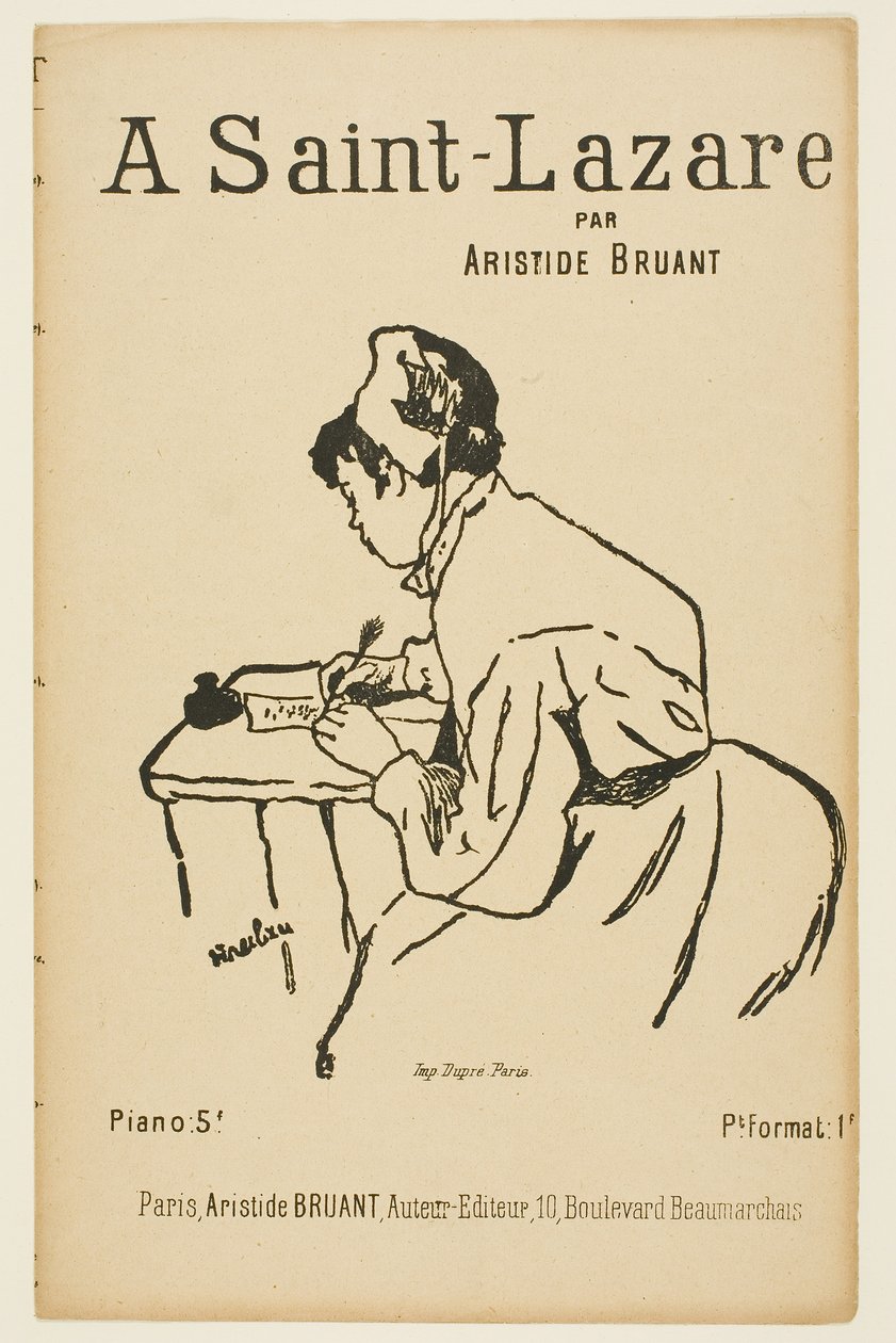 À Saint-Lazare door Henri de Toulouse-Lautrec
