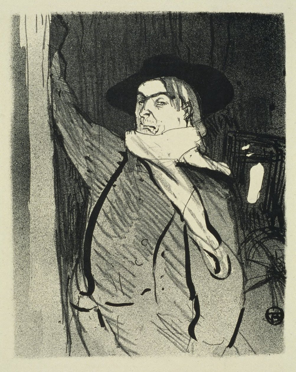 Aristide Bruant door Henri de Toulouse-Lautrec