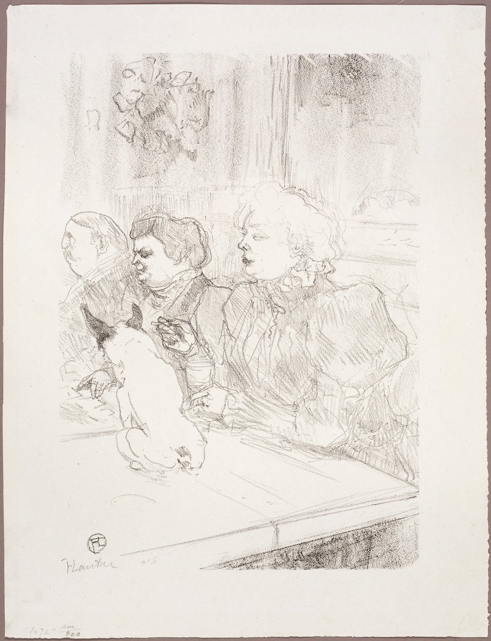 Bij La Souris, Madame Palmyre door Henri de Toulouse-Lautrec