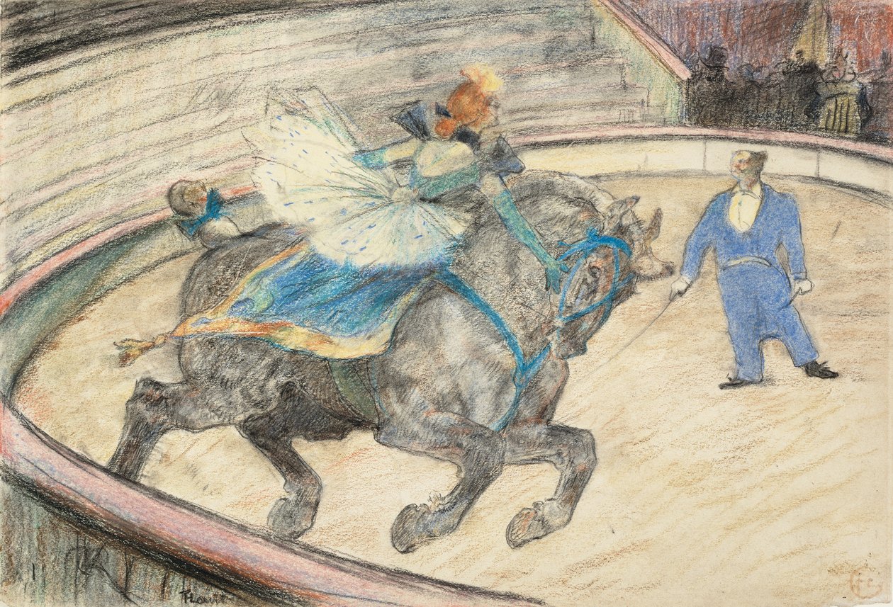 In het circus: Werken in de ring door Henri de Toulouse-Lautrec