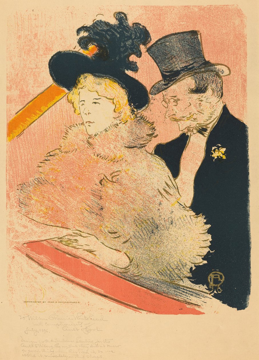 Tijdens het concert (Au concert) door Henri de Toulouse-Lautrec