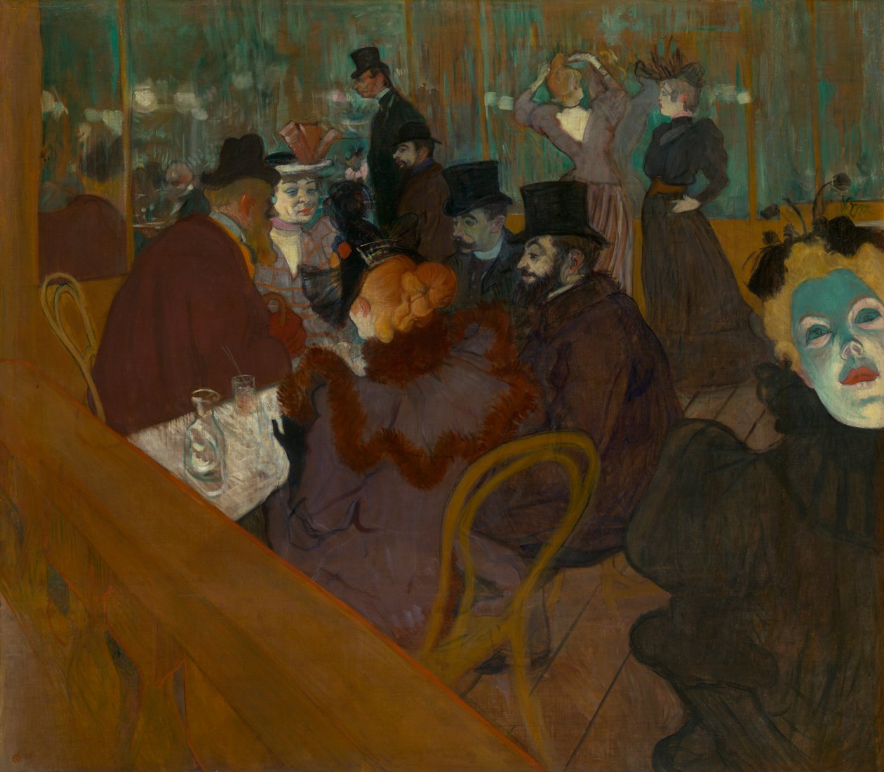 In de Moulin Rouge door Henri de Toulouse-Lautrec