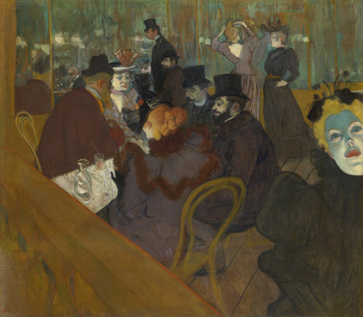 In de Moulin Rouge door Henri de Toulouse Lautrec