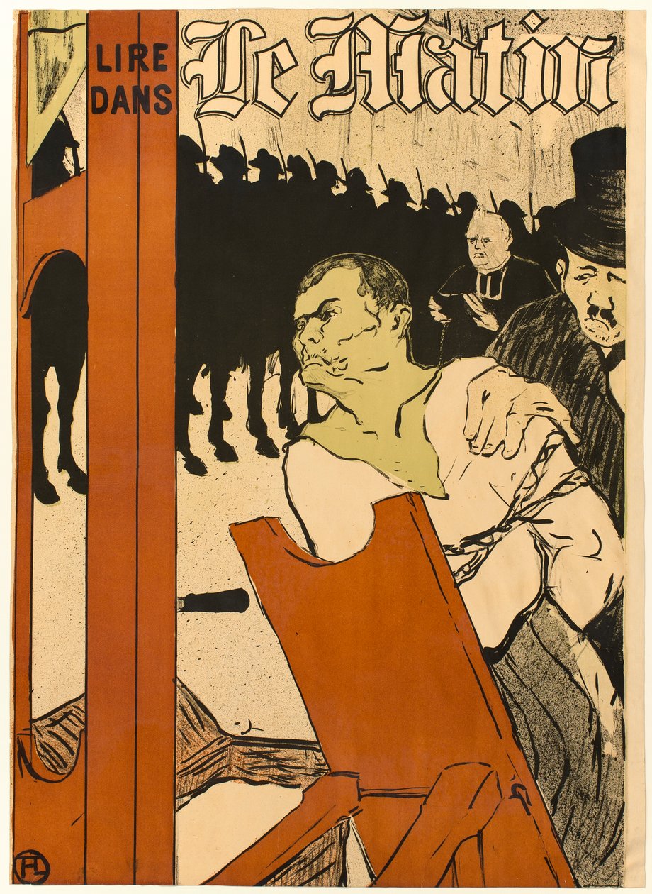 Aan de voet van het schavot door Henri de Toulouse-Lautrec