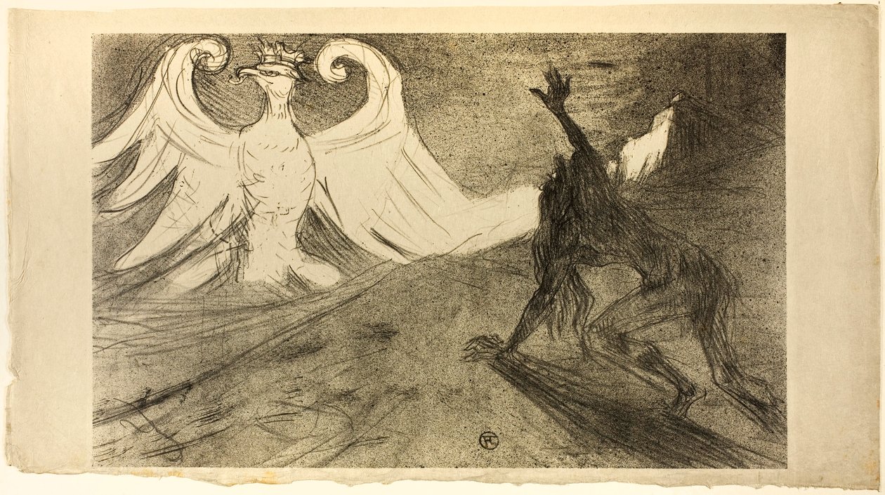 Aan de voet van de Sinaï, afgewezen omslag door Henri de Toulouse-Lautrec