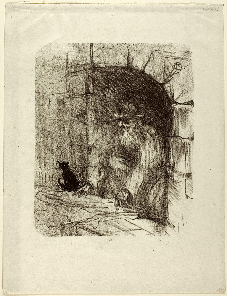 Achterkamer van een winkel in Krakau, uit Au Pied du Sinaï door Henri de Toulouse-Lautrec
