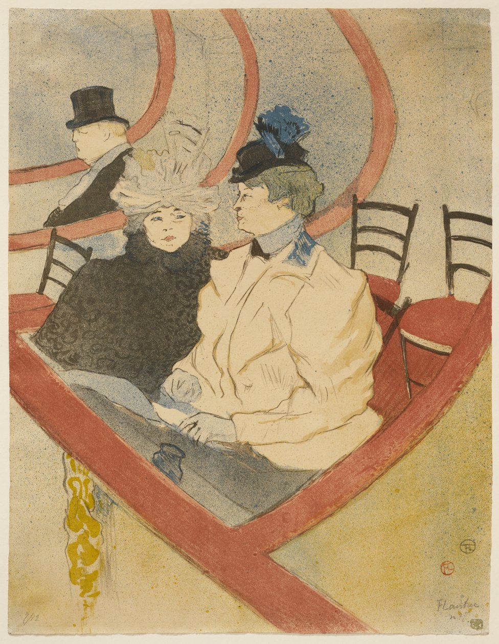 Loge op de eerste rang door Henri de Toulouse-Lautrec